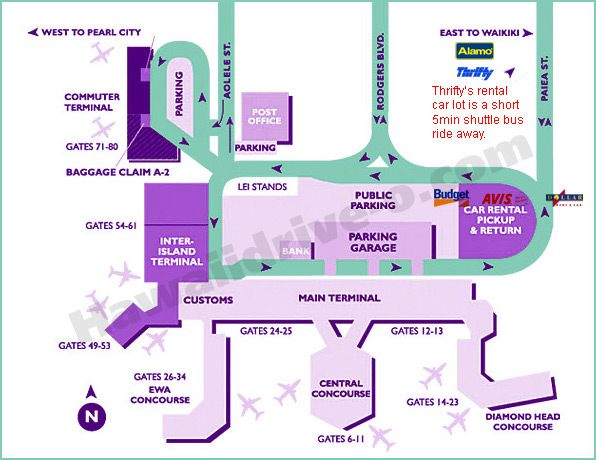 Hnl Airport Terminal Map