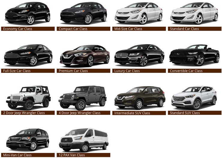 Hawaiian Discount Car Rental Fleet